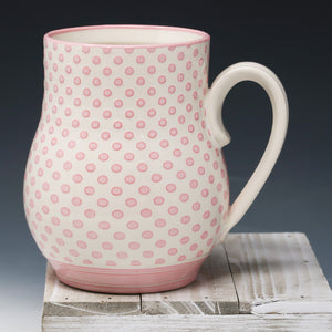 Pink dot coffee cup 18oz
