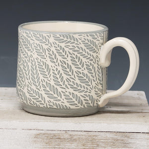Sage gray wheat coffee cup 8oz