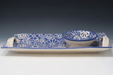 Serving Platter w/ bowl-cobalt blue