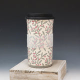 Travel Mug/tumbler-sage gray with berries