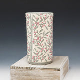 Travel Mug/tumbler-sage gray with berries