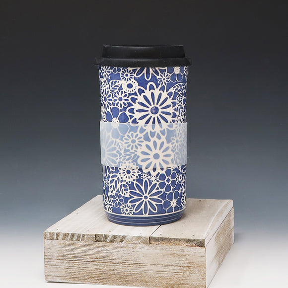 Travel Mug/tumbler-cobalt blue