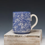 Mug 10oz- cobalt waves