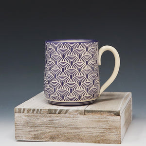 Mug 10oz-purple Seigaiha