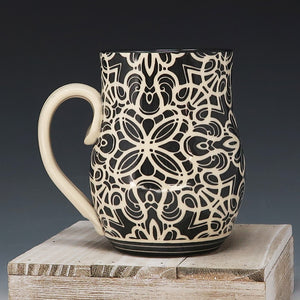 Mug 16oz- black Chloe pattern