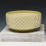 Bowl- green and red berry pattern